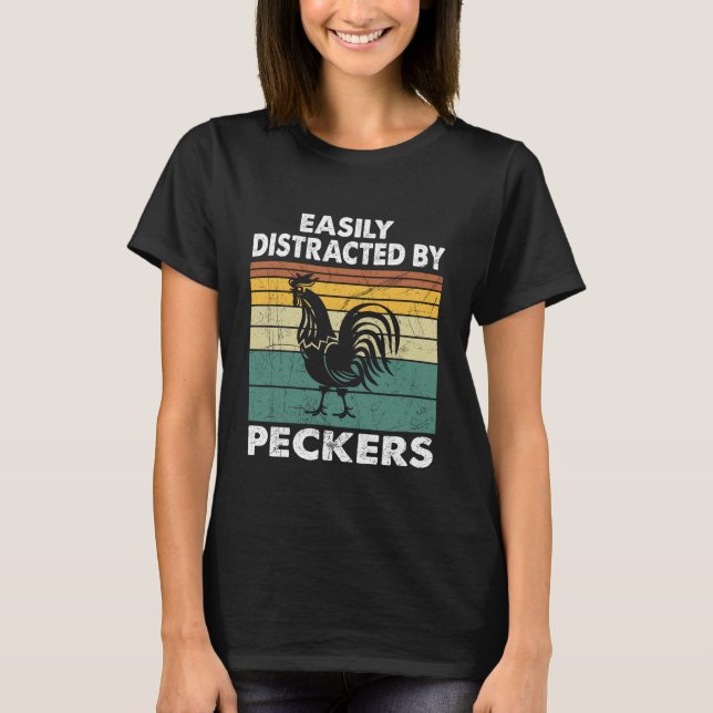 Camiseta Facilmente Distraído Por Bicos Para Quem Ama Frang (Frente)