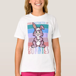 Camiseta Facilmente distraído por Bunnies Cute Bunny Lover