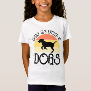 Camiseta Facilmente Distraído Por Cães