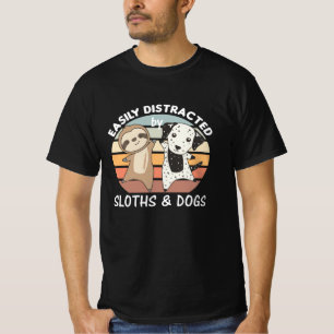 Camiseta Facilmente Distraído Por Calhas E Cães