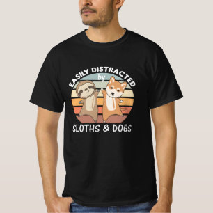 Camiseta Facilmente Distraído Por Calhas E Cães