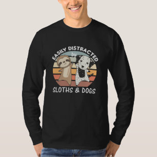 Camiseta Facilmente Distraído Por Calhas E Cães