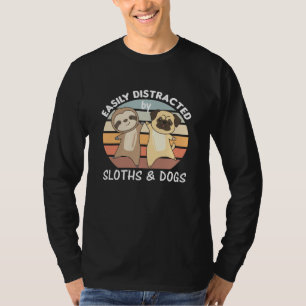 Camiseta Facilmente Distraído Por Calhas E Cães