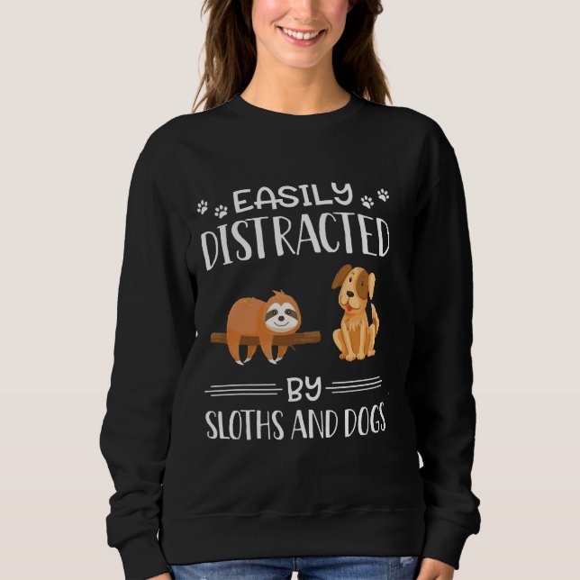 Camiseta Facilmente Distraído Por Calhas E Cães 70 (Frente)