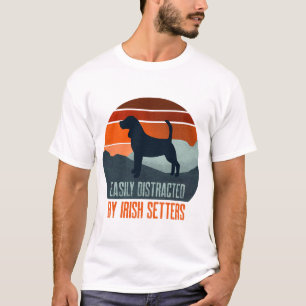 Camiseta Facilmente Distraído Por Caminhadas De Cães Irish