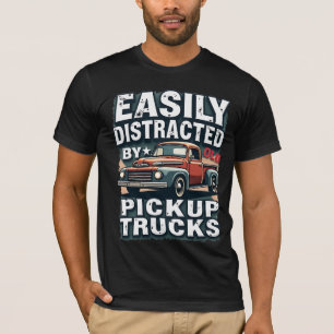 Camiseta Facilmente distraído por Caminhões Antigos - Gritt