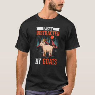 Camiseta Facilmente Distraído Por Caprinos