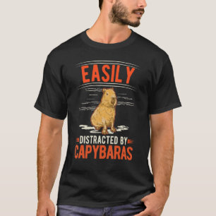 Camiseta Facilmente distraído por Capybaras