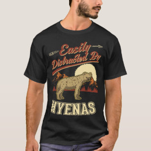 Camiseta Facilmente distraído por Hyenas 2