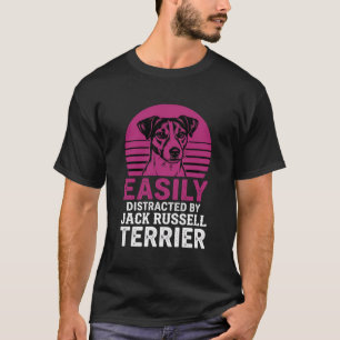Camiseta Facilmente Distraído Por Jack Russell Terrier