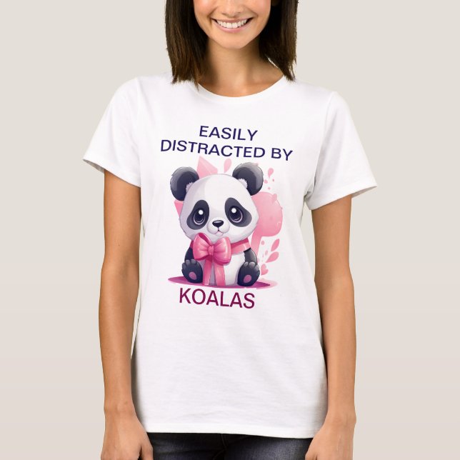 Camiseta Facilmente Distraído Por Koalas | Funny Koala Love (Frente)