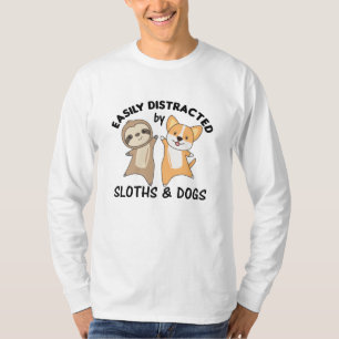 Camiseta Facilmente Distraído Por Lúteros E Cães Hund Corgi