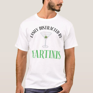 Camiseta Facilmente Distraído Por Martinis