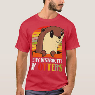 Camiseta Facilmente distraído por Otters