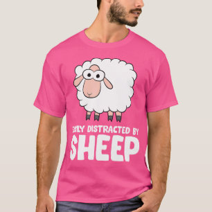 Camiseta Facilmente Distraído Por Ovinos