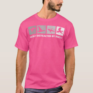 Camiseta Facilmente Distraído Por Patos Caça De Patos