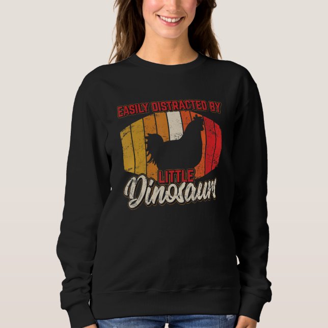 Camiseta Facilmente Distraído Por Pequenos Dinossauros Fran (Frente)