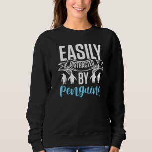 Camiseta Facilmente Distraído Por Pinguins Rei Imperador Se