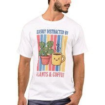 Facilmente Distraído Por Plantas E Café Vintage