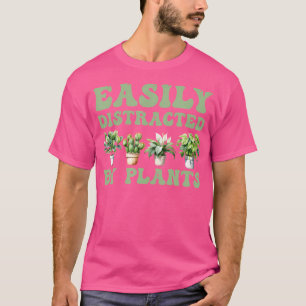 Camiseta Facilmente Distraído Por Plantas Jardim De Suculen