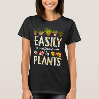 Camiseta Facilmente Distraído Por Plantas Jardineiro   Jard
