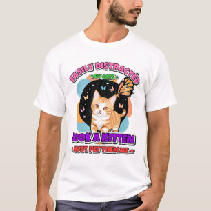 Camiseta Facilmente Distraído Por Presente Engraçado De Que