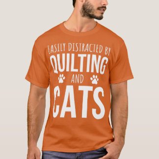 Camiseta Facilmente Distraído Por Quilometragem E Gatos