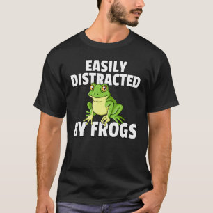 Camiseta Facilmente Distraído Por Rãs Para Caçador De Sapos