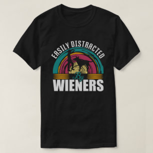 Camiseta facilmente distraído por salsichas