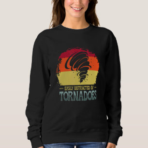 Camiseta Facilmente Distraído Por Tornados Meteorologia Tem