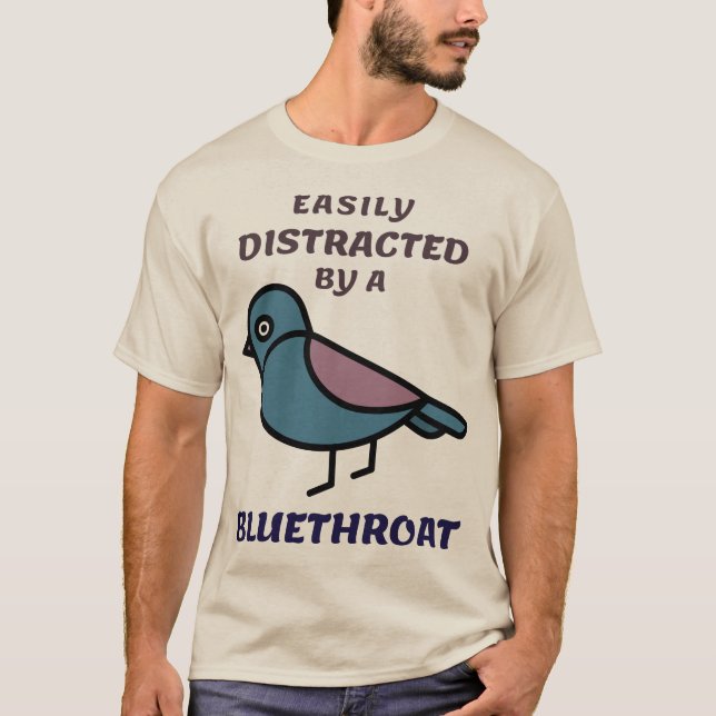 Camiseta Facilmente distraído por um observador de aves com (Frente)