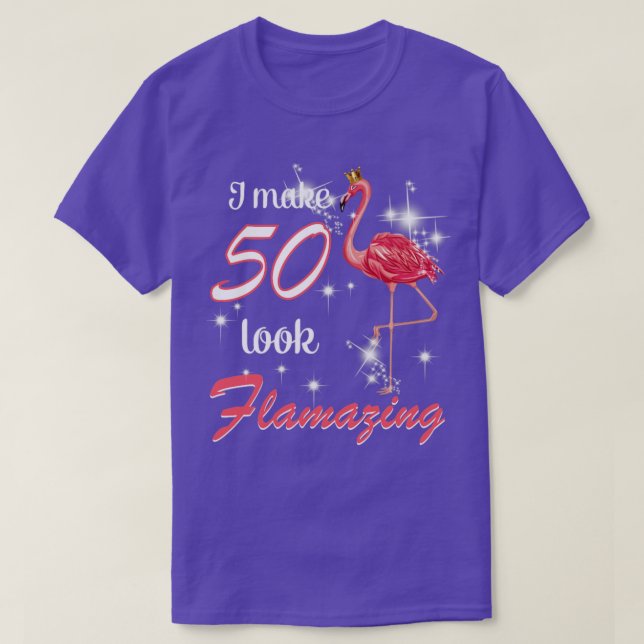Camiseta Faço 50 Parecíveis 1969 50º Aniversário Flamin (Frente do Design)