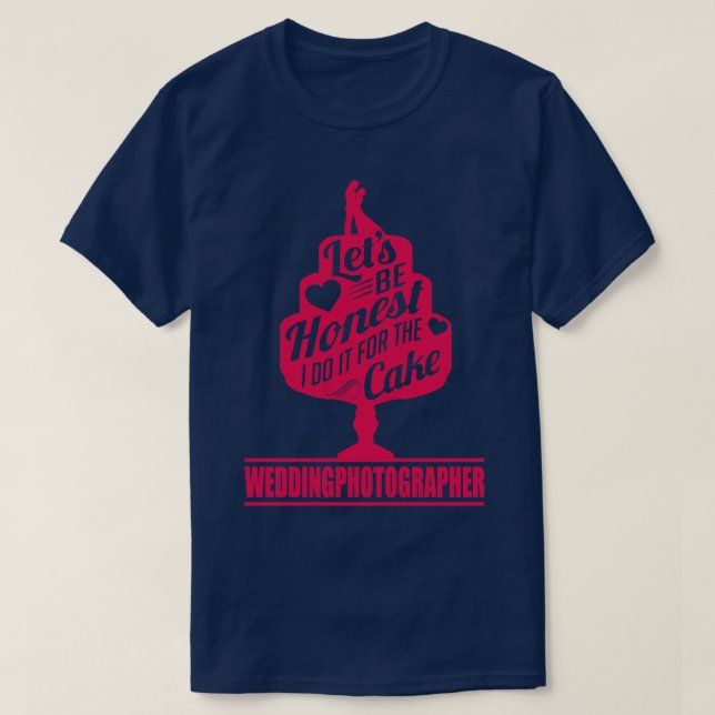 Camiseta Faço isso para o fotógrafo do bolo (Frente do Design)