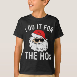 Camiseta Faço isso para o Natal de Hos em julho Papai Noel