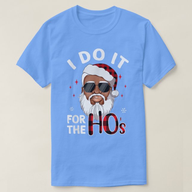 Camiseta Faço-O Para A San Afro-Americana De Natal (Frente do Design)
