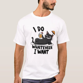 Camiseta faço o que eu quero, gato engraçado