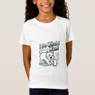 Camiseta "Faço o que Quero" de Gato Branco Engraça