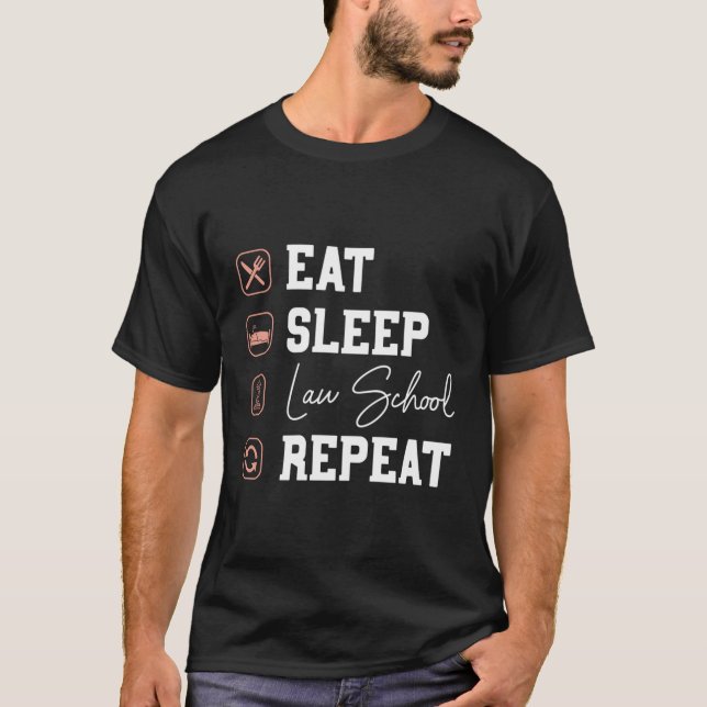 Camiseta Faculdade de Direito Comendo Sono Repete Futuro Es (Frente)