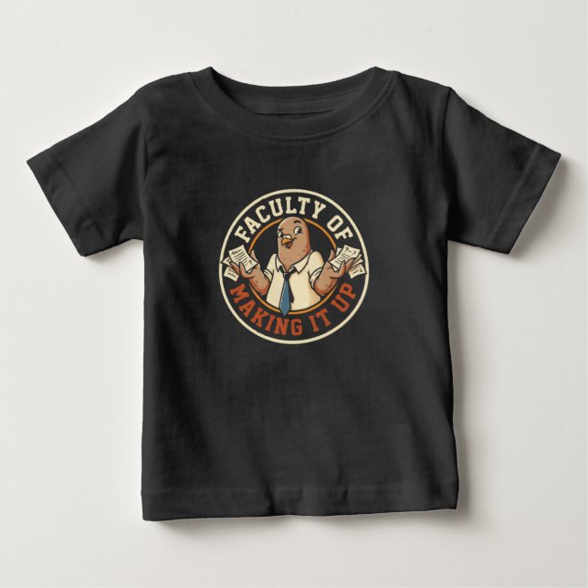 Camiseta Faculdade de Inventar Pássaro Engraçado (Frente)