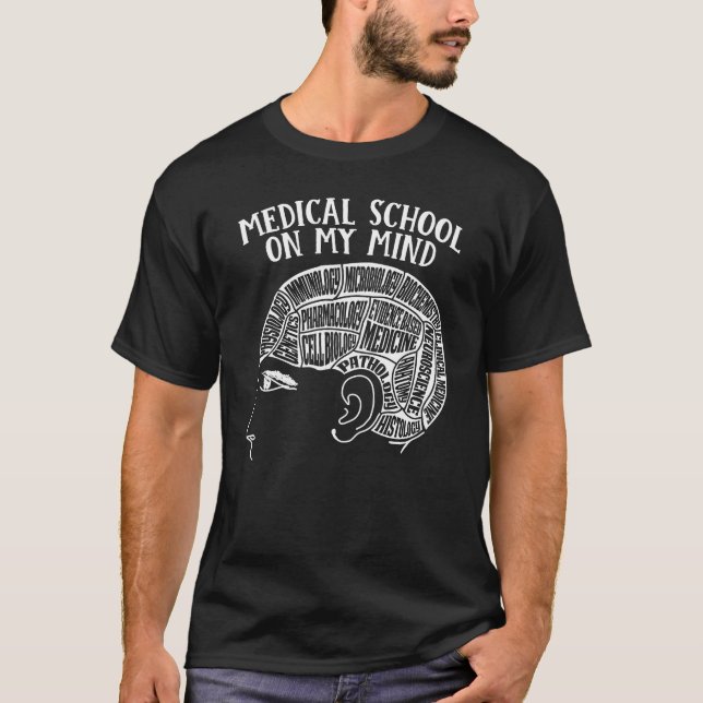 Camiseta Faculdade de Medicina em Minha Mente para Estudant (Frente)