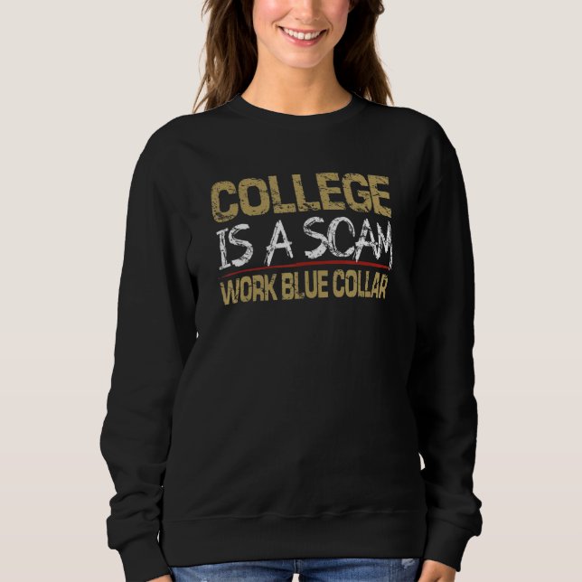 Camiseta faculdade é uma fraude trabalhe na classe trabalha (Frente)