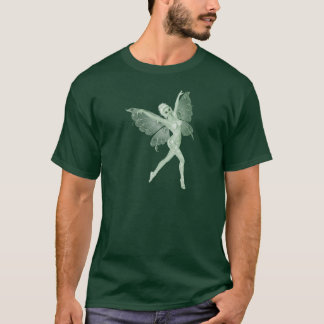 Camiseta Fada 3B do verde da assinatura da arte do absinto