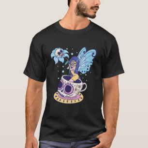 Camiseta Fada Açúcar Crânio Mug Borboleta Tea Pote Bruxa Ma