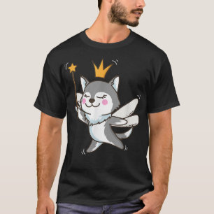 Camiseta Fada Alaskan Malamute Cão Místico Pet Fairy Love
