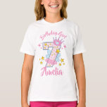 Camiseta Fada Birthday Girl 7 Sétima<br><div class="desc">Comemora o aniversário com esta camiseta especial,  design especial e personalizada</div>