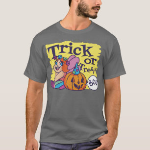 Camiseta Fada bonita com abóbora, truque ou guloseimas, boo