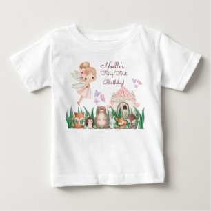Camiseta Fada Caprichosa Primeiro Aniversário Convidada de