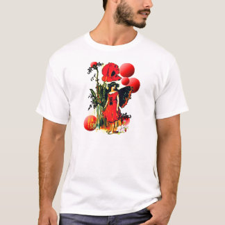 Camiseta Fada Com Vestido Vermelho