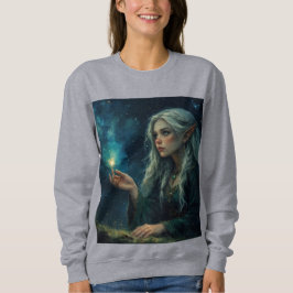 Camiseta Fada da Irlanda Antiga Sob o Céu Noturno