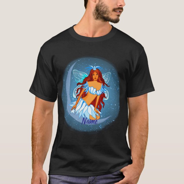 Camiseta Fada da Lua Noturna Azul (Frente)